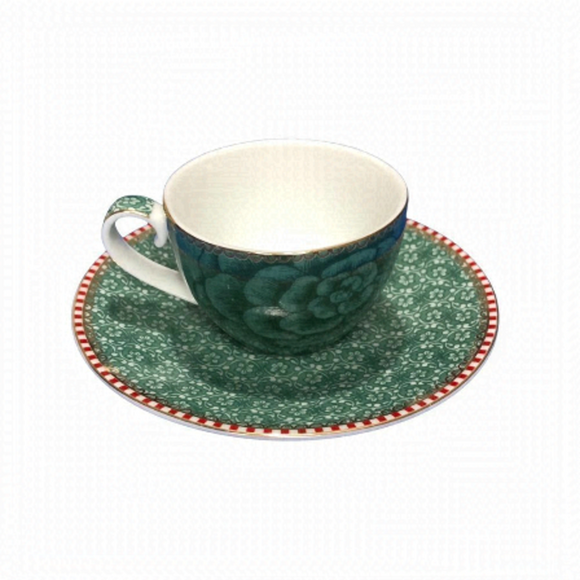 4/$45 PIP STUDIO Green Tea Cup and Saucer - Picture 1 of 7